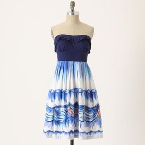 Anthropologie Sz 10 Nathalie Lete Strapless Dress